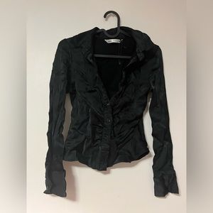 Zara Black Satin Shirt